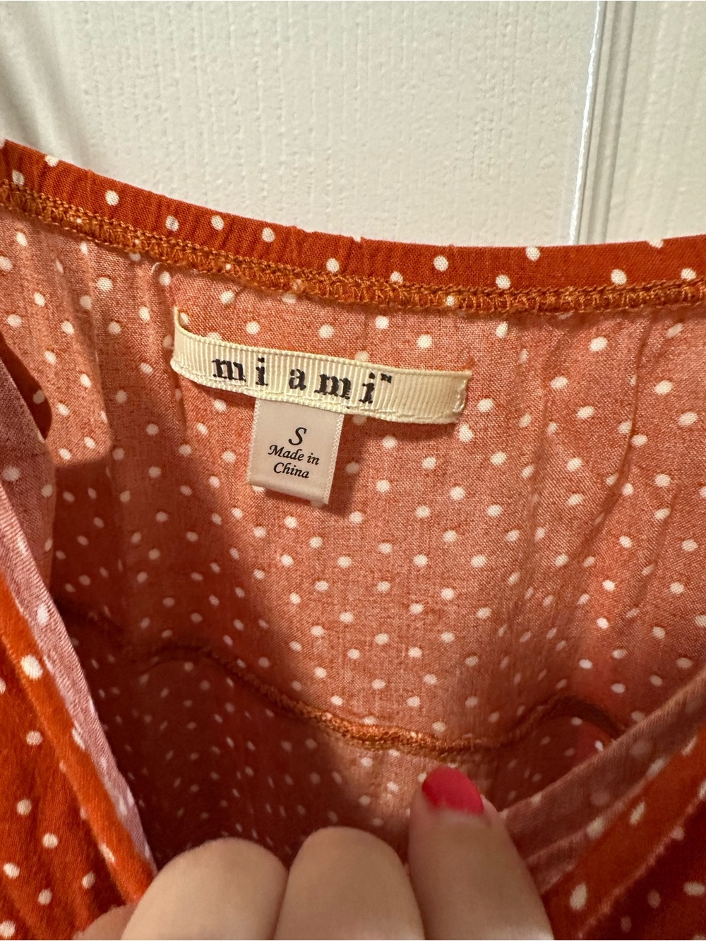 Rust Polka Dot Tie-Front Sundress - Picture 4 of 6